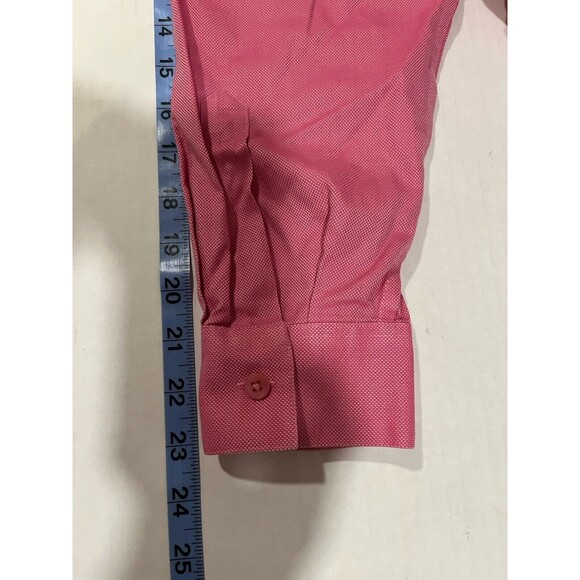 Talbots Women’s Wrinkle Resistant Button Up Shirt Pink Cotton Size 16W Classic - Picture 7 of 9